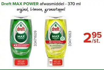 Euroshop Dreft MAX POWER afwasmiddel 370 ml aanbieding