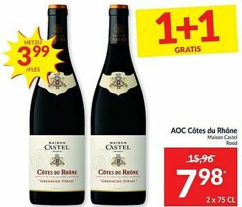 Intermarché Aoc côtes du rhône maison castel rood aanbieding