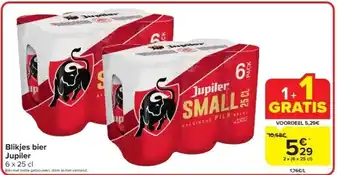 Carrefour Blikjes bier Jupiler aanbieding