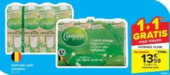 Carrefour Halfvolle melk Campina aanbieding