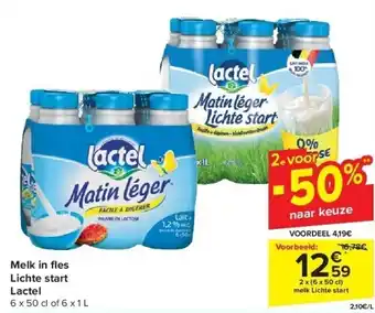 Carrefour Melk in fl es Lichte start Lactel aanbieding