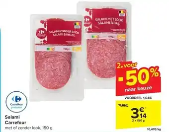 Carrefour Salami Carrefour aanbieding