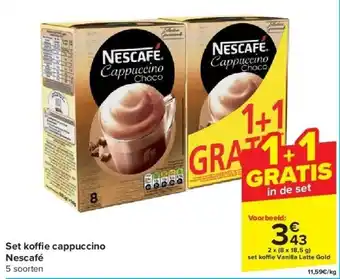 Carrefour Set ko e cappuccino Nescafé aanbieding