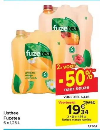 Carrefour IJsthee Fuzetea aanbieding