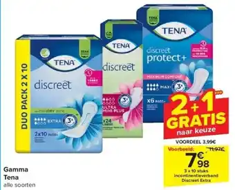 Carrefour Gamma Tena aanbieding
