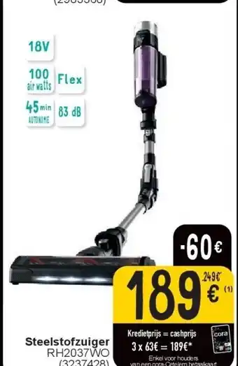 Cora Steelstofzuiger aanbieding