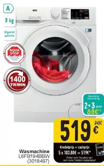 Cora Wasmachine aanbieding