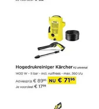 Molecule Hogedrukreiniger Kärcher K2 universal aanbieding