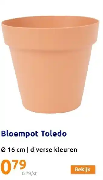 Action Bloempot Toledo aanbieding
