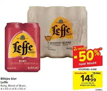 Carrefour Blikjes bier Le e aanbieding