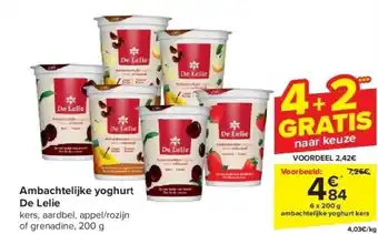 Carrefour Ambachtelijke yoghurt De Lelie aanbieding