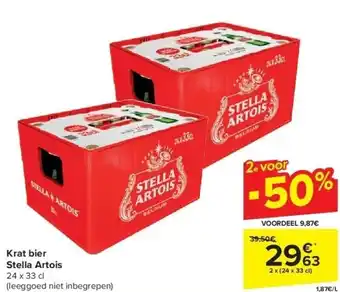 Carrefour Krat bier Stella Artois aanbieding