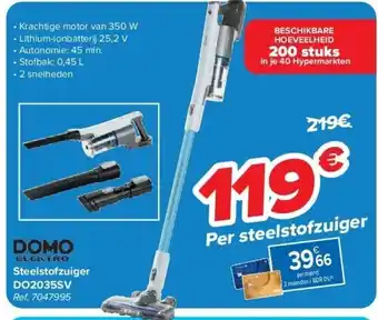 Carrefour Steelstofzuiger DO2035SV aanbieding