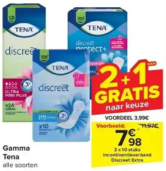 Carrefour Gamma Tena aanbieding