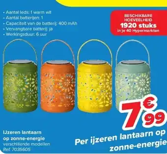 Carrefour IJzeren lantaarn op zonne-energie aanbieding