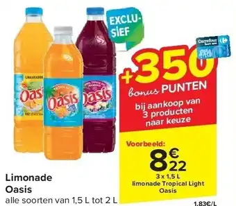 Carrefour Limonade Oasis aanbieding