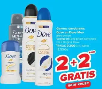 Carrefour Gamma deodorants Dove en Dove Men aanbieding