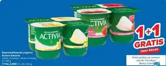 Carrefour Gearomatiseerde yoghurt Activia Danone aanbieding