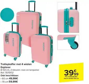 Carrefour Trolleyko er met 4 wielen Explorer aanbieding