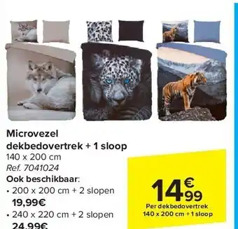 Carrefour Microvezel dekbedovertrek + 1 sloop aanbieding