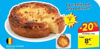 Carrefour Appelcake Jonagold aanbieding