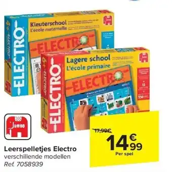 Carrefour Leerspelletjes Electro aanbieding
