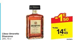 Carrefour Likeur Amaretto Disaronno aanbieding