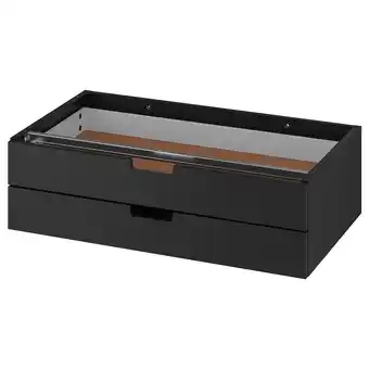 IKEA Nordli Modulaire ladekast met 2 lades, antraciet, 80x23 cm aanbieding