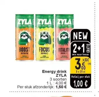 Cora Energy drink ZYLA aanbieding