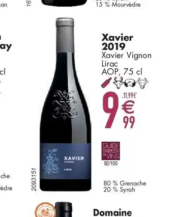 Cora Xavier 2019 Xavier Vignon Lirac AOP, 75 cl aanbieding
