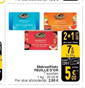 Cora Makreelfilets FEUILLE D’OR aanbieding