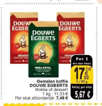 Cora Gemalen koffie DOUWE EGBERTS aanbieding