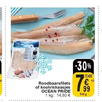 Cora Roodbaarsfilets of koolvishaasjes OCEAN PRIDE aanbieding