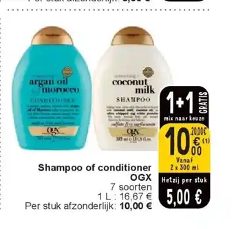Cora Shampoo of conditioner OGX aanbieding