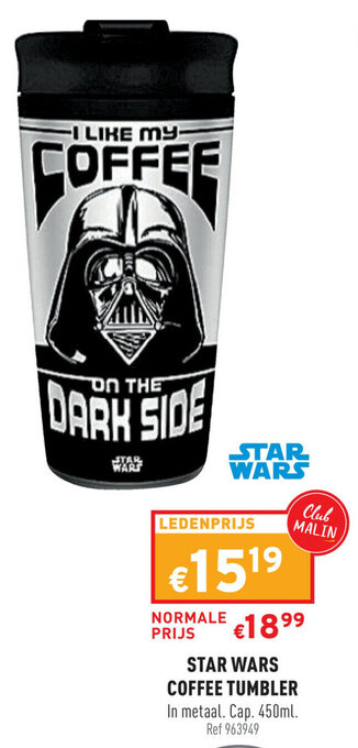 Trafic Star Wars Coffee Tumbler aanbieding