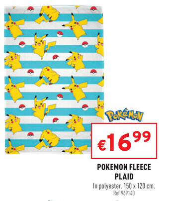 Trafic Pokemon Fleece Plaid aanbieding
