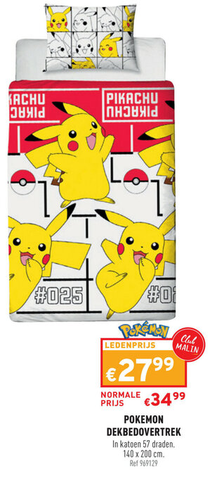 Trafic Pokemon Dekbedovertrek aanbieding