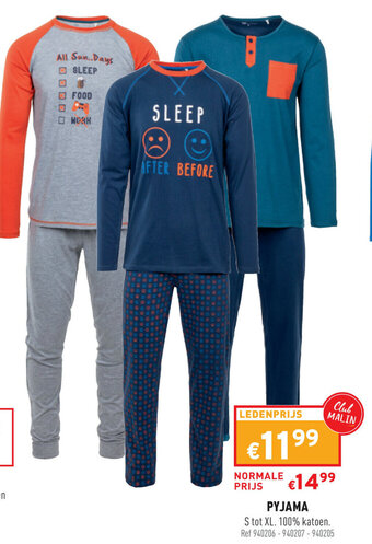 Trafic Pyjama S tot XL aanbieding