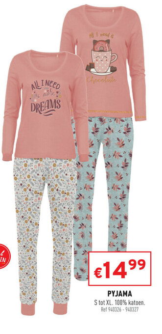 Trafic Pyjama S tot XL aanbieding