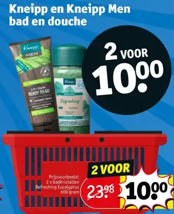 Kruidvat Kneipp en Kneipp Men bad en douche aanbieding