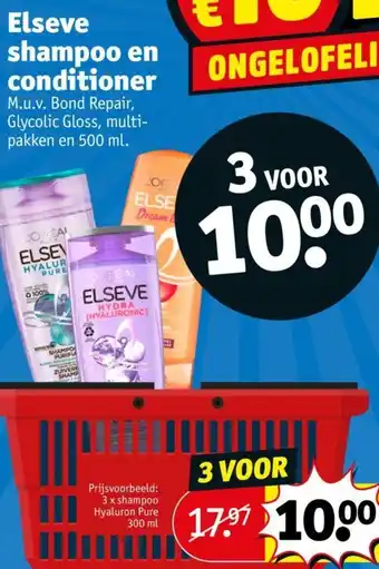 Kruidvat Elseve shampoo en conditioner aanbieding