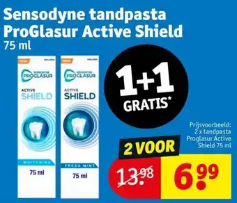 Kruidvat Sensodyne tandpasta ProGlasur Active Shield 75 ml aanbieding