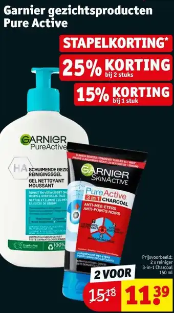 Kruidvat Garnier gezichtsproducten Pure Active aanbieding