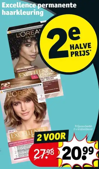 Kruidvat Excellence permanente haarkleuring aanbieding