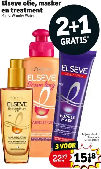 Kruidvat Elseve olie, masker en treatment aanbieding