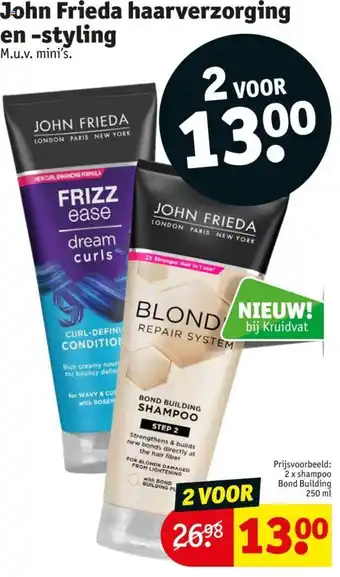 Kruidvat John Frieda haarverzorging en styling aanbieding