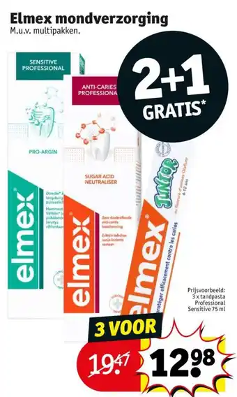 Kruidvat Elmex mondverzorging aanbieding