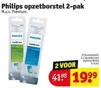 Kruidvat Philips opzetborstel 2-pak aanbieding