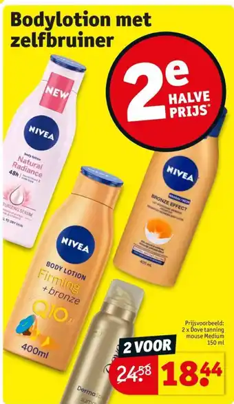 Kruidvat Bodylotion met zelfbruiner aanbieding