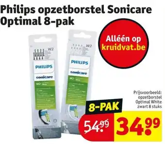 Kruidvat Philips opzetborstel Sonicare Optimal 8-pak aanbieding